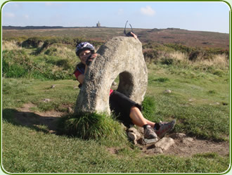 Shella hitches a ride on Men-an-Tol